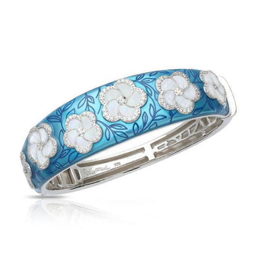 Bangle with floral design on a white background