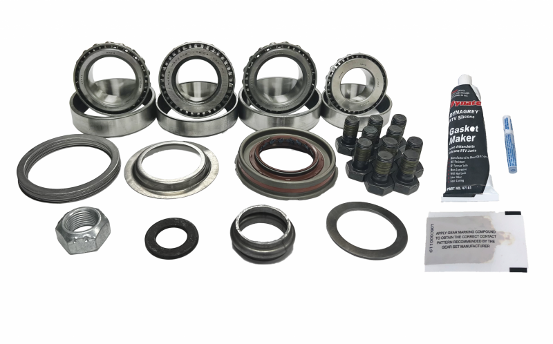 Mechanical bearing and gasket kit with tools on a white background