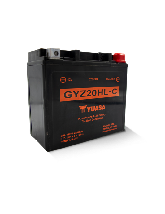 Yuasa GYZ20HL-C High Performance Maintenance Free AGM 12-Volt Battery
