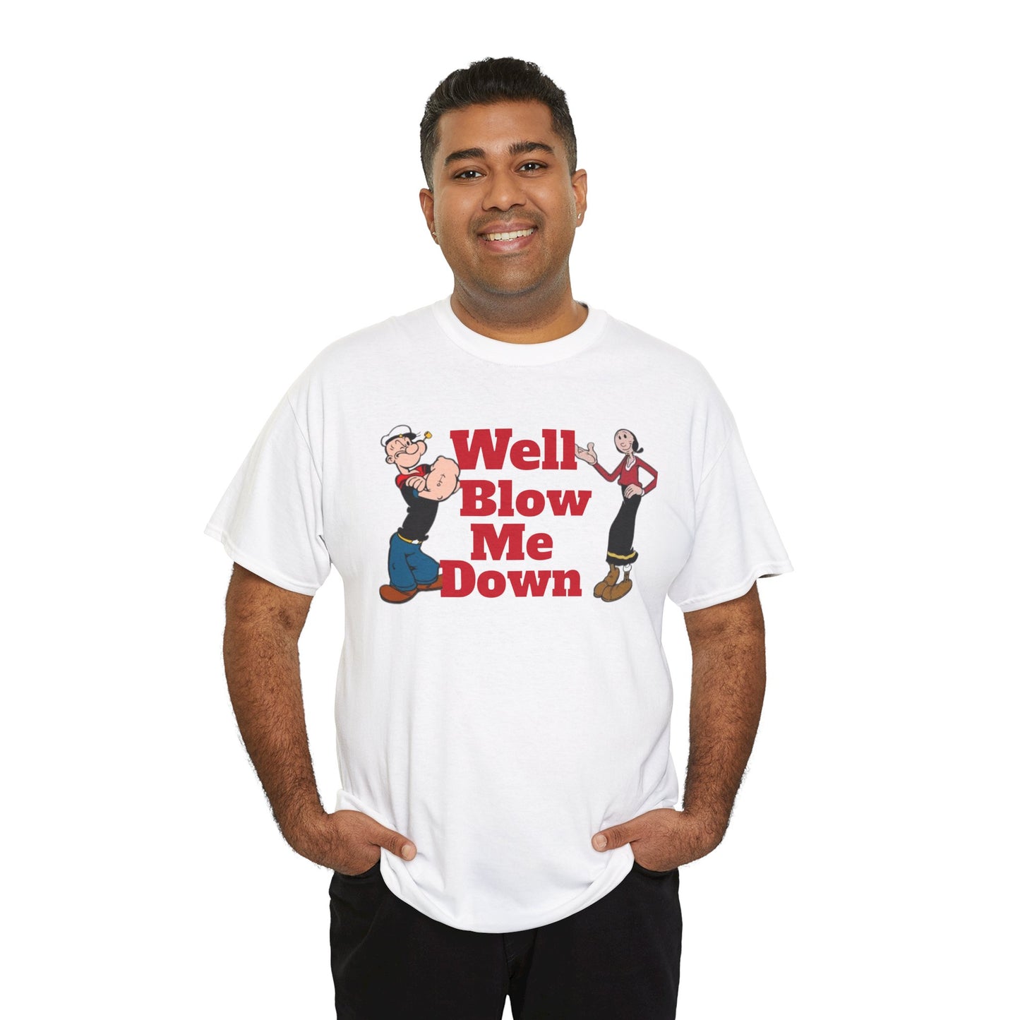 Popeye The Sailor Man 'Blow Me Down' Unisex Heavy Cotton Tee