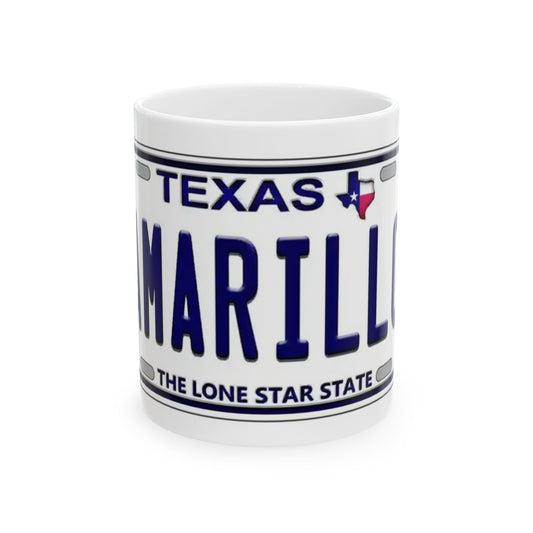 Amarillo Texas Ceramic License Plate Mug