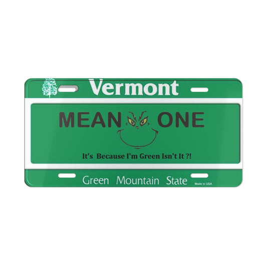 Vermont Green One Vanity License Plate
