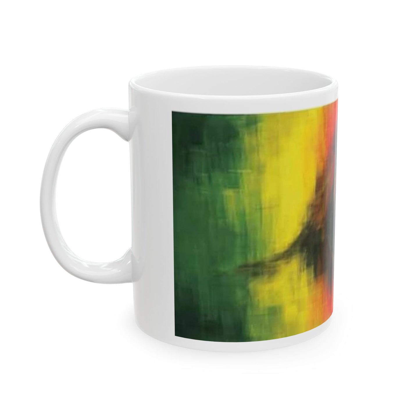 Right Side View Bob Marley Ceramic Coffee Mug,