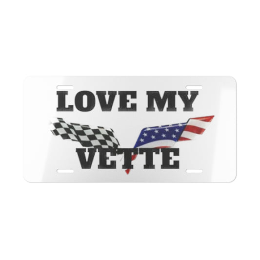Love My Vette Corvette Vanity License Plate