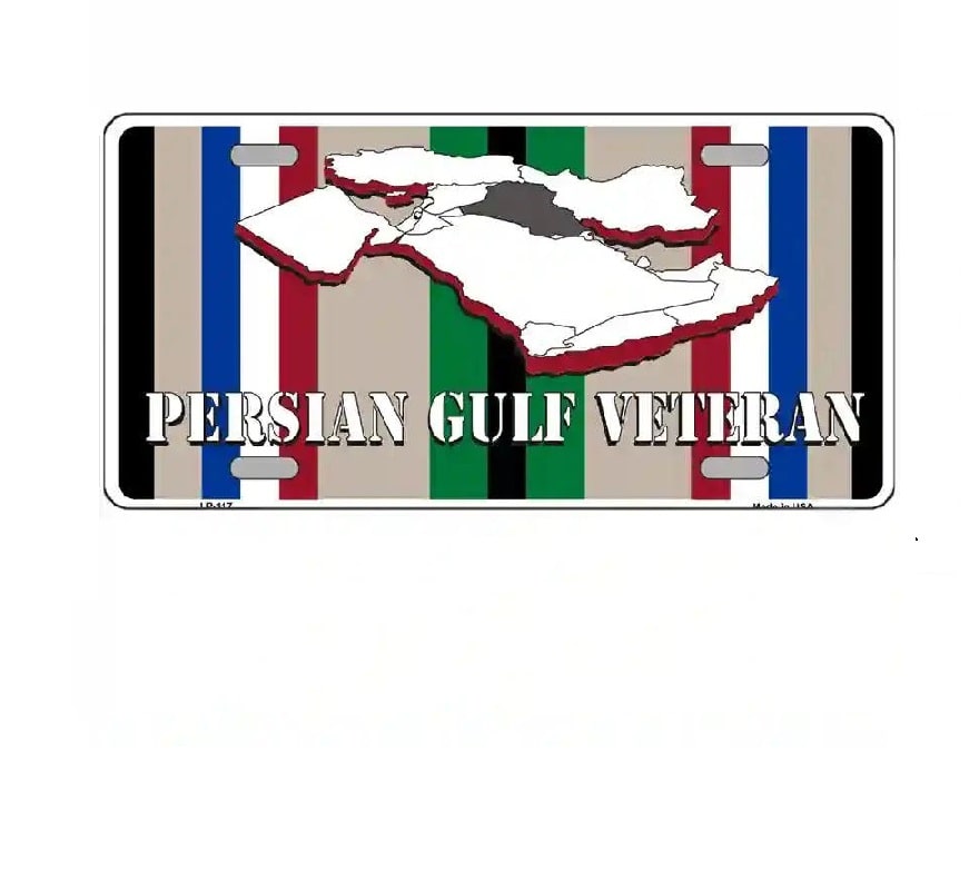 Persian Gulf War Veteran Novelty Metal License Plate
