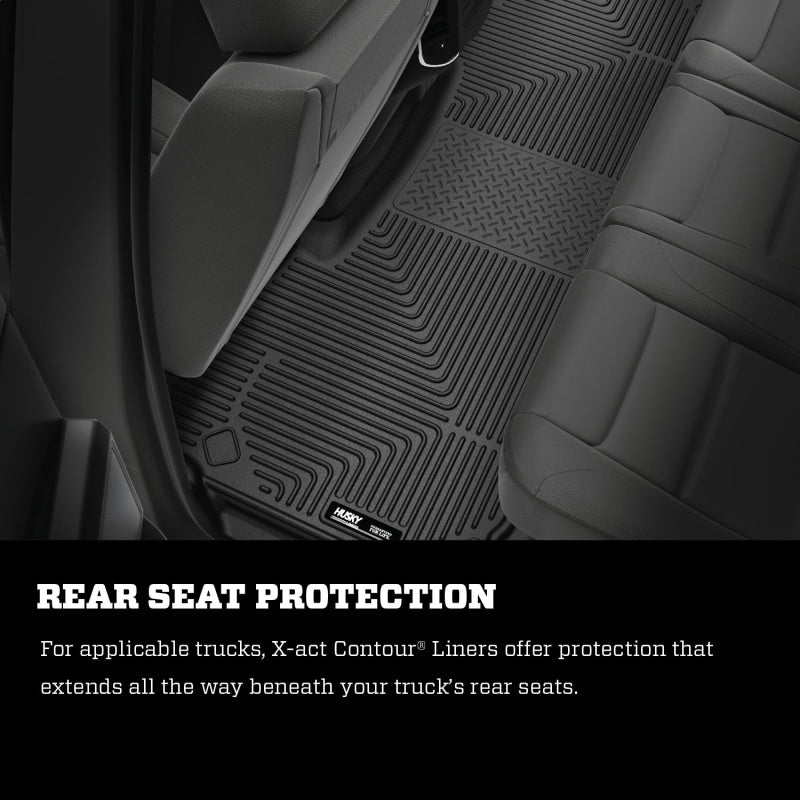 Husky Liners 2019+ Dodge Ram 1500 Crew Cab X-Act Contour Black 2nd Seat Floor Liners