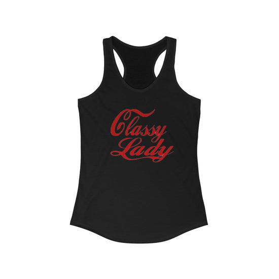 Classy Lady Women's Ideal Racerback Tank Top in Black