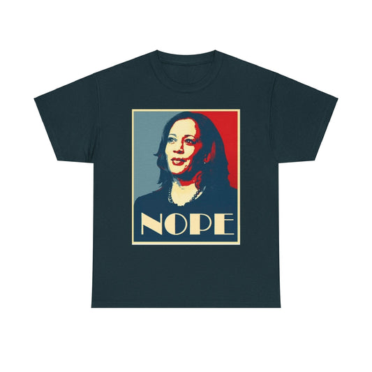 Black Kamala Harris - NOPE Unisex Heavy Cotton Tee Shirt