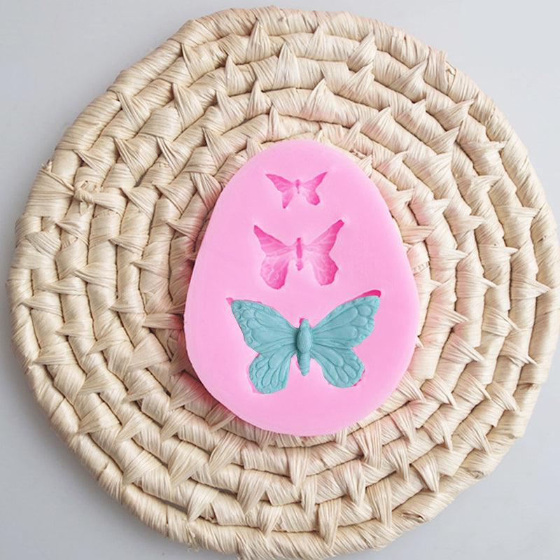 1/2/3Pcs 3D Silicone Baking Mold Butterfly Leaf Mould Chocolate Fondant Cake Decorating Tool Temperature Resistance 3D Leaf Shaped Silicone Mold Fondant Mold Cupcake Cake Decoration