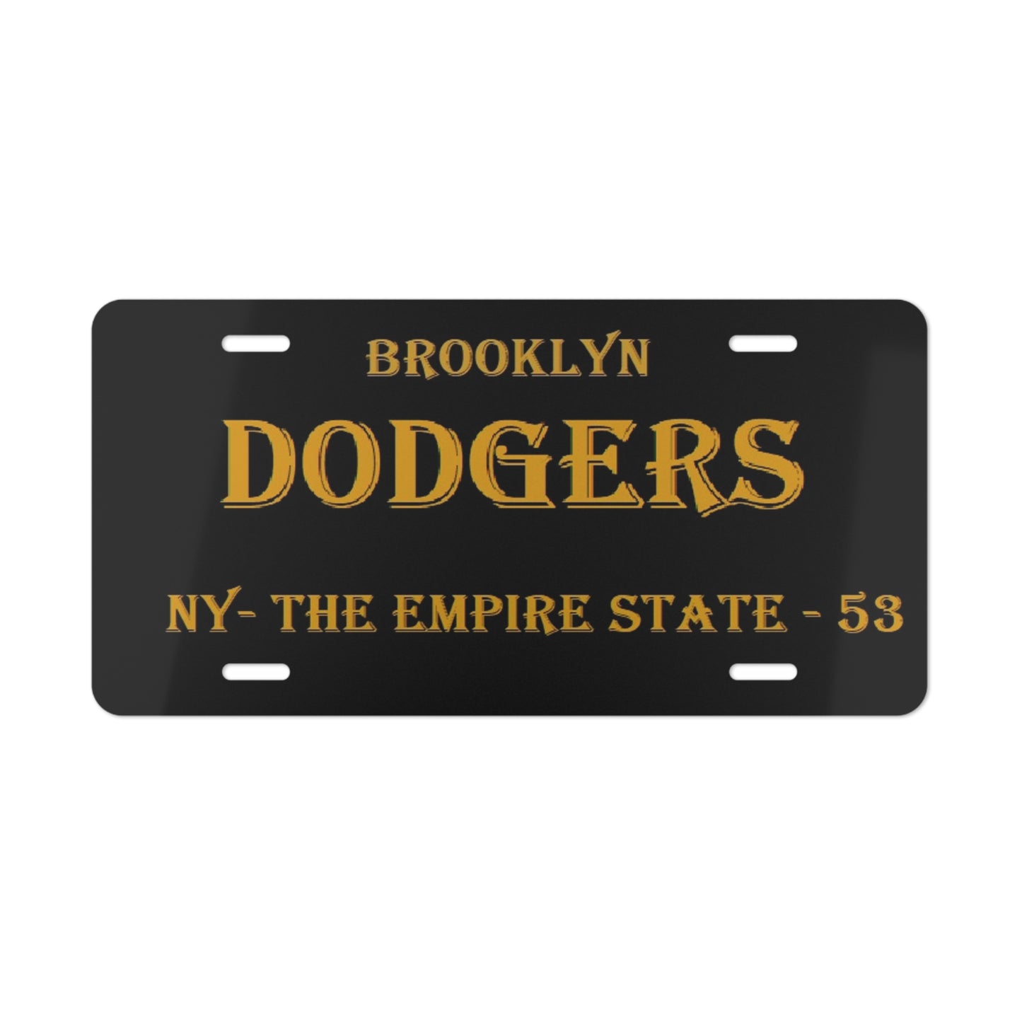 Brooklyn Dodgers Nostalgia Replica Vanity License Plate