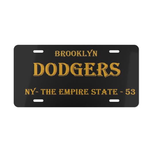 Brooklyn Dodgers Nostalgia Replica Vanity License Plate