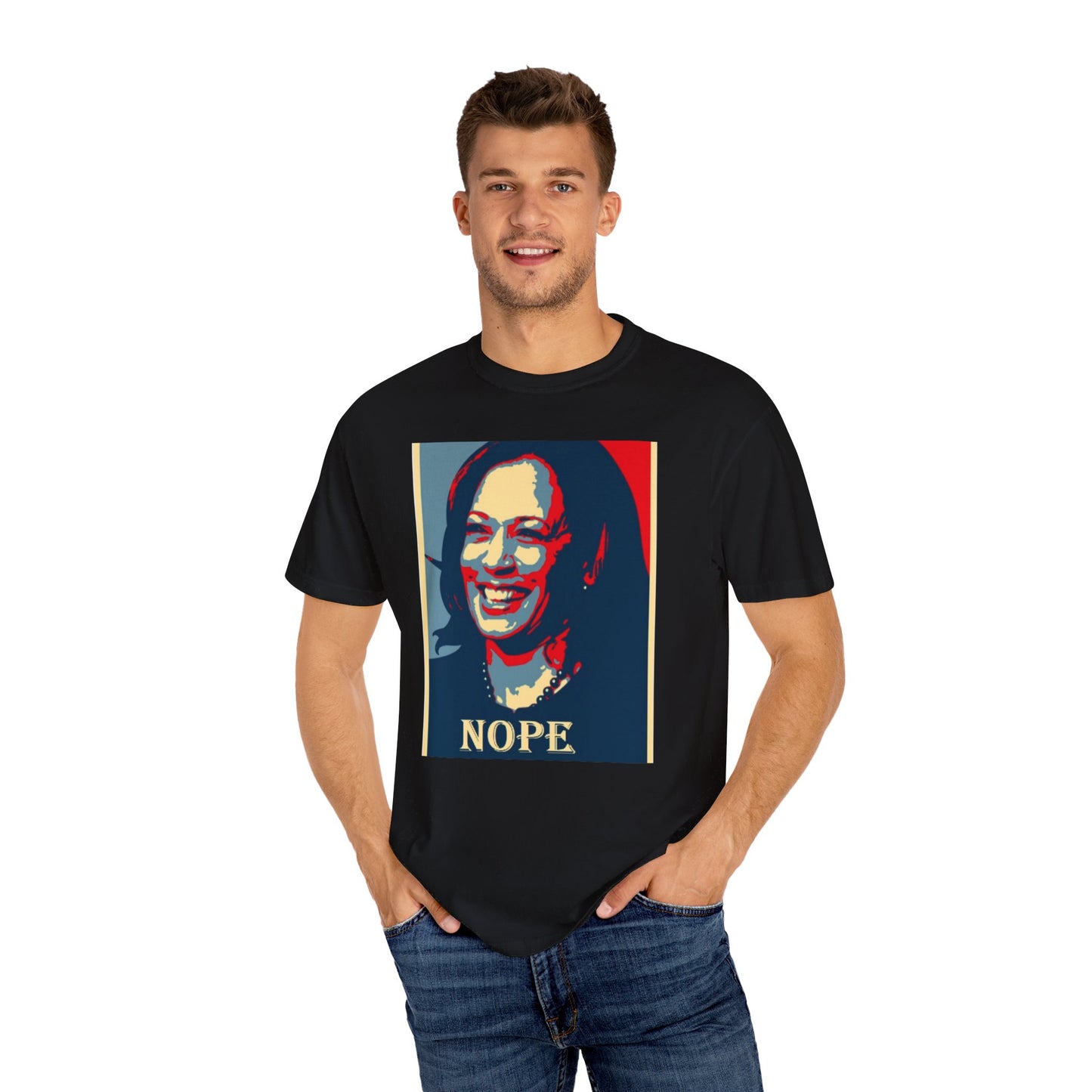 Kamala Harris 'NOPE' Unisex Garment-Dyed T-shirt