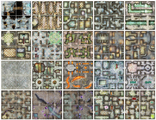 Collection of variously styled mosaics arranged in a grid.