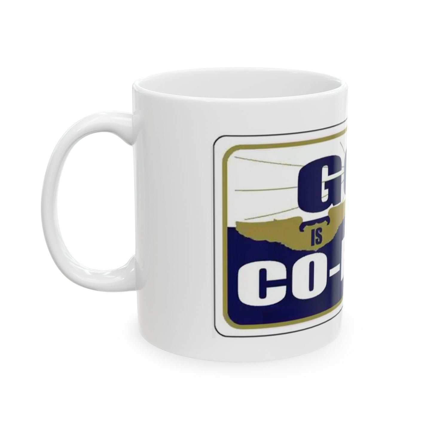 Right Side God Is My Co-Pilot 11 Oz. Ceramic Mug