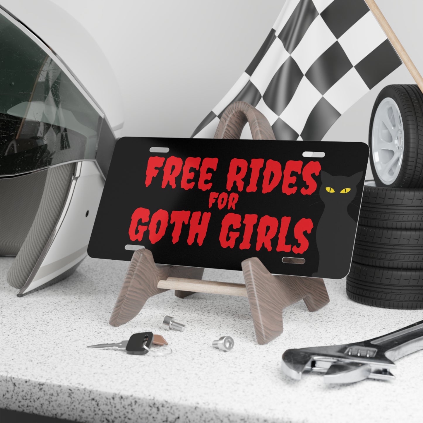 Free Rides For Goth Girls Vanity License Plate