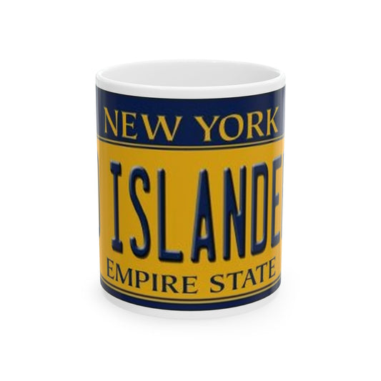 Go Islanders NY State License Facade Ceramic Mug