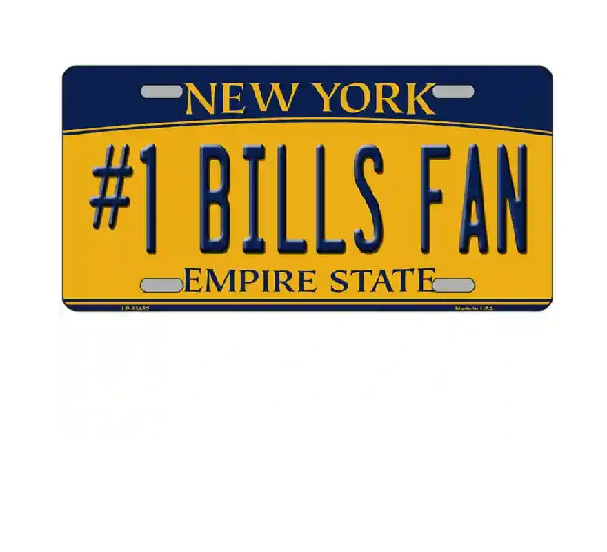 #1 Bills Fan Novelty Metal NY License Plate