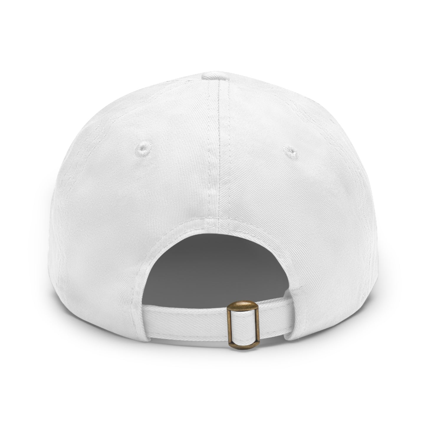 Rear View White Popeye Hat 'Strong To The Finish"  Leather Patch Ball Cap