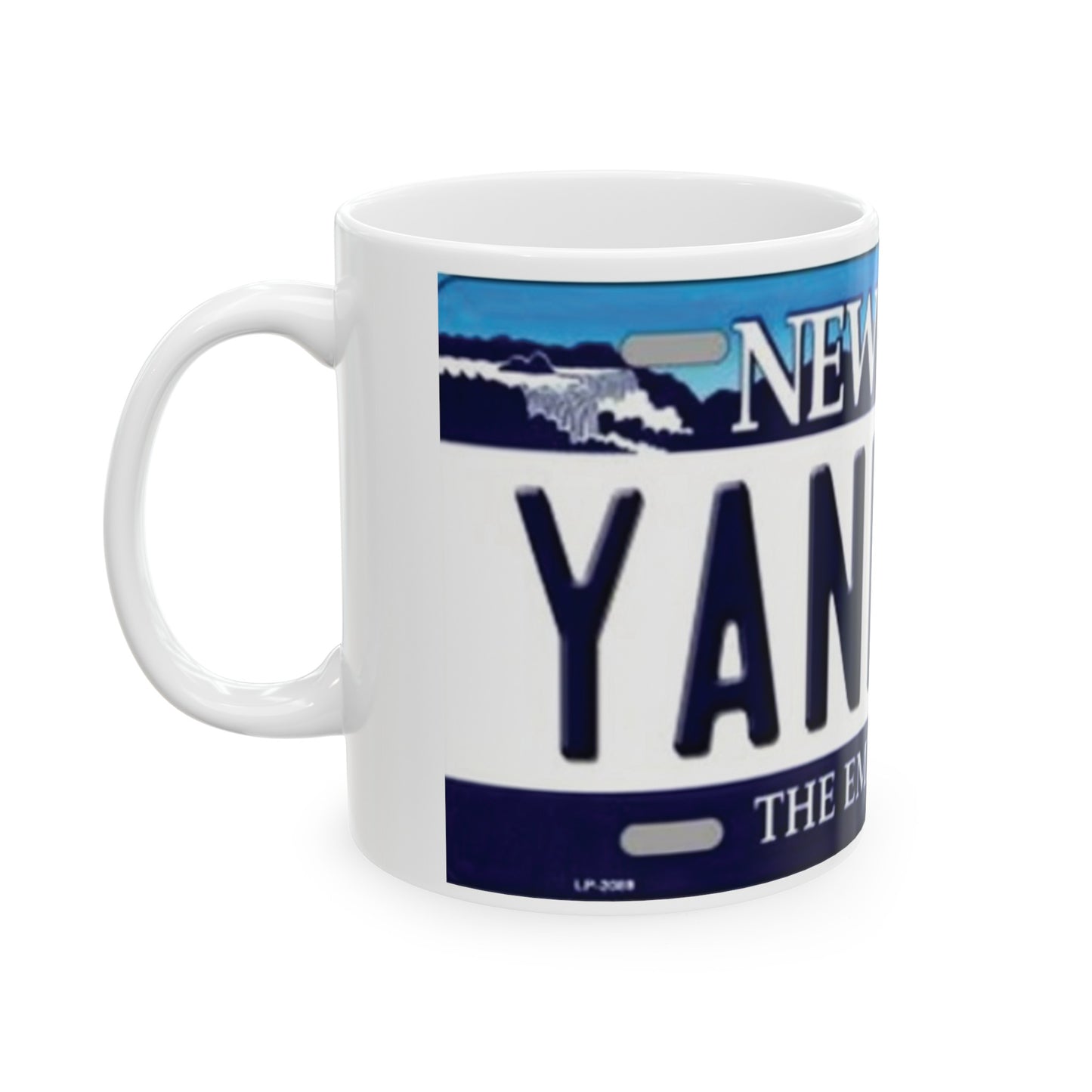 Yankees License Plate Style Ceramic Mug, (11oz, 15oz)