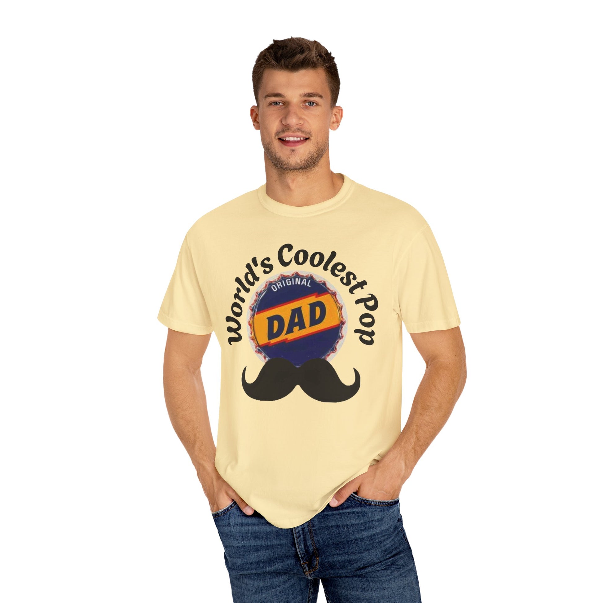T-Shirt-  Worlds Coolest Pop Dads Tee Shirt on Model