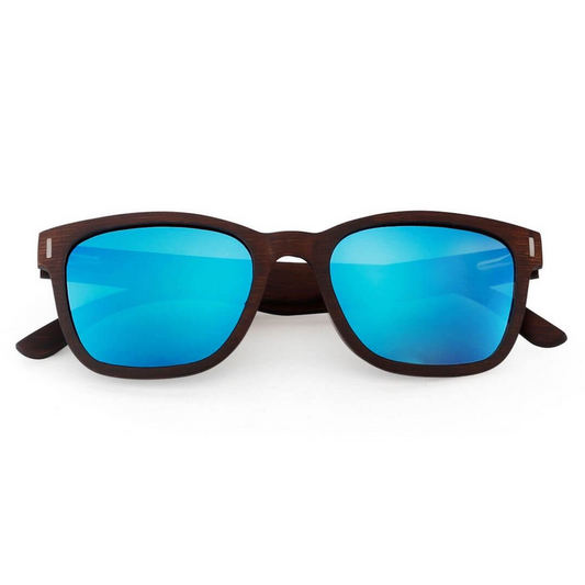 Ultimate - Blue Bamboo Sunglasses Blue Lens