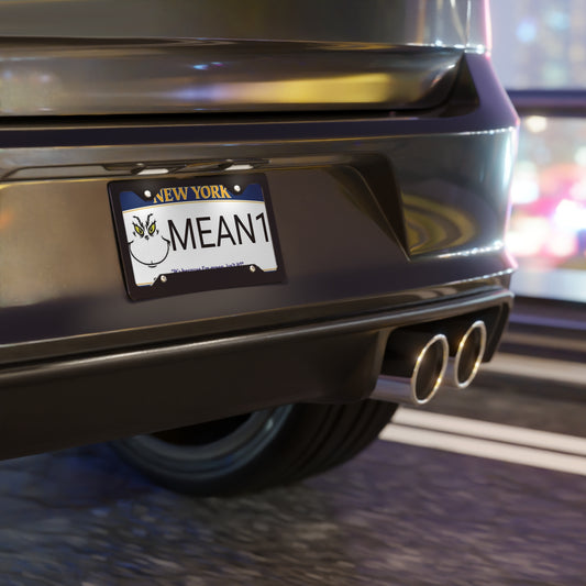 Mean One Vanity License Plate Mounted