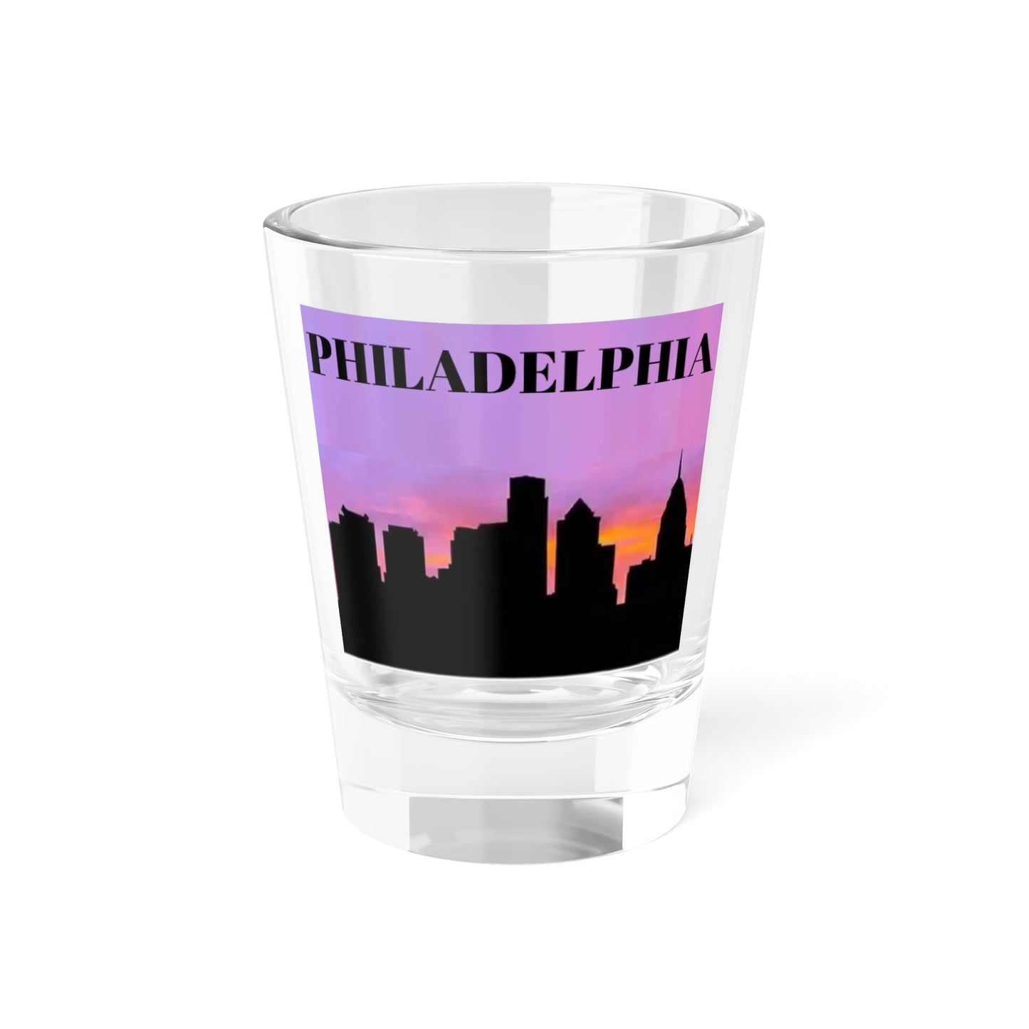 Philadelphia Skyline Shot Glass, 1.5oz