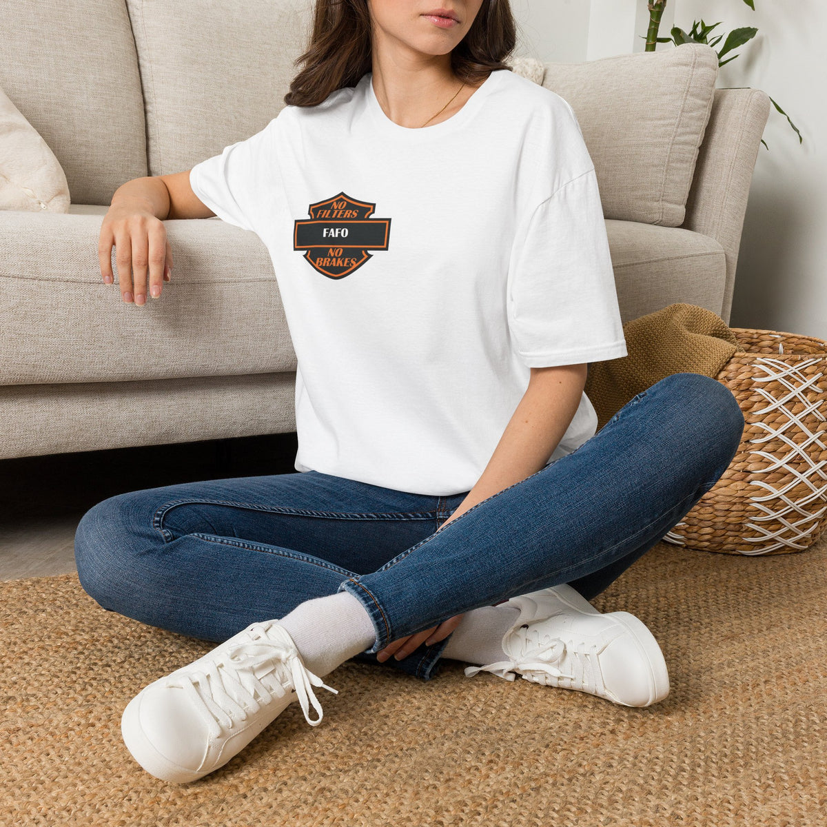 Faded Harley-Inspired Motorcycle T-Shirt FAFO