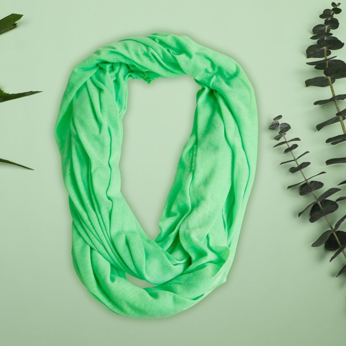 Bright Green Infinity Scarf