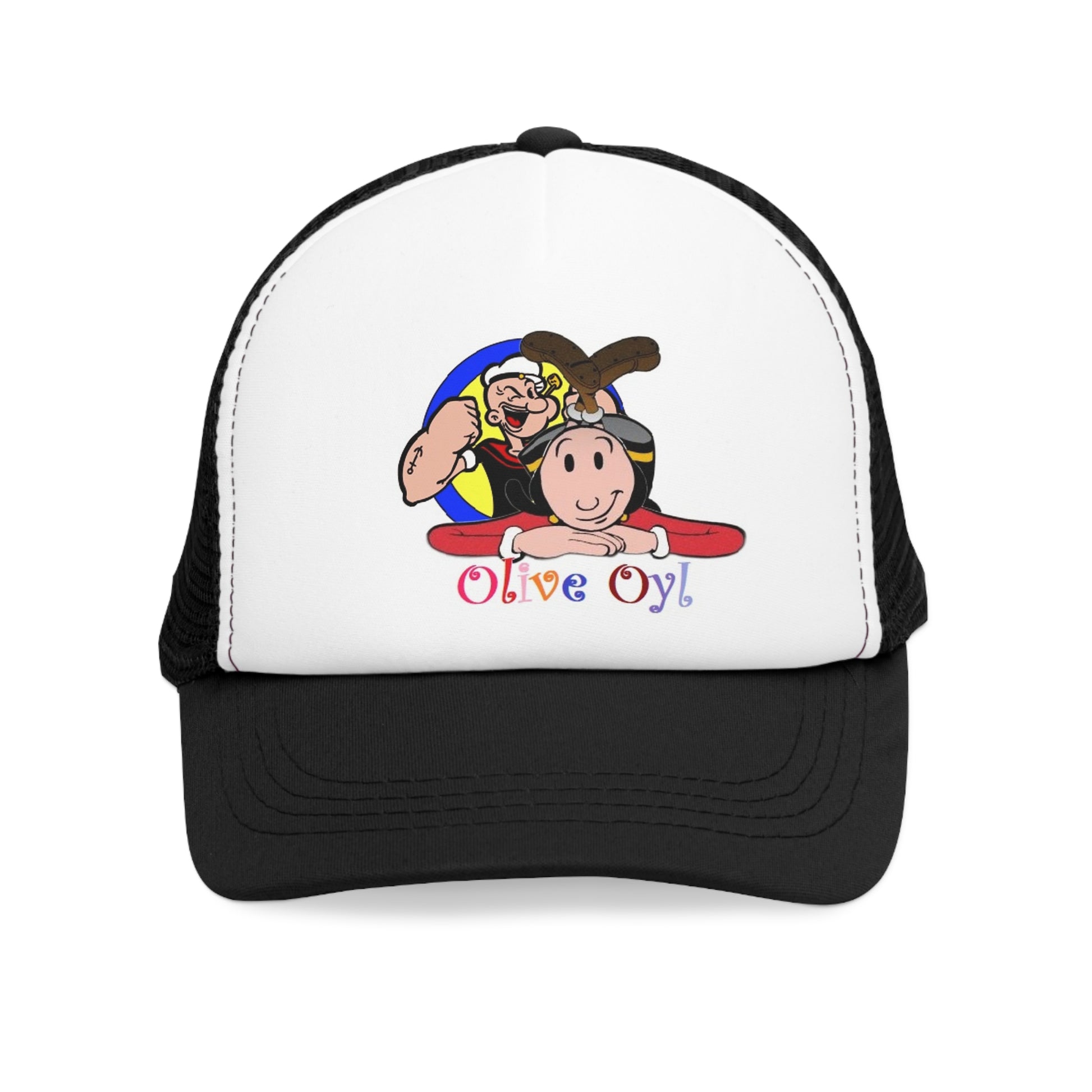 Olive Oyl Popeye Mesh Polyester Ball Cap Black