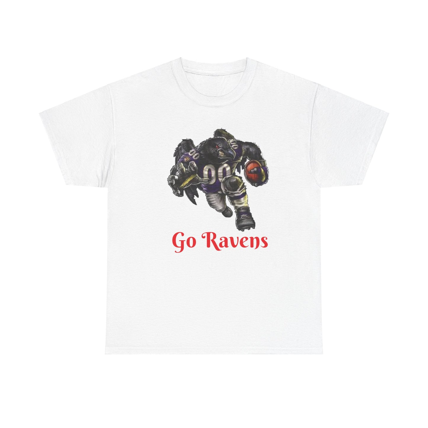 White Go Ravens Fans Tee Shirt