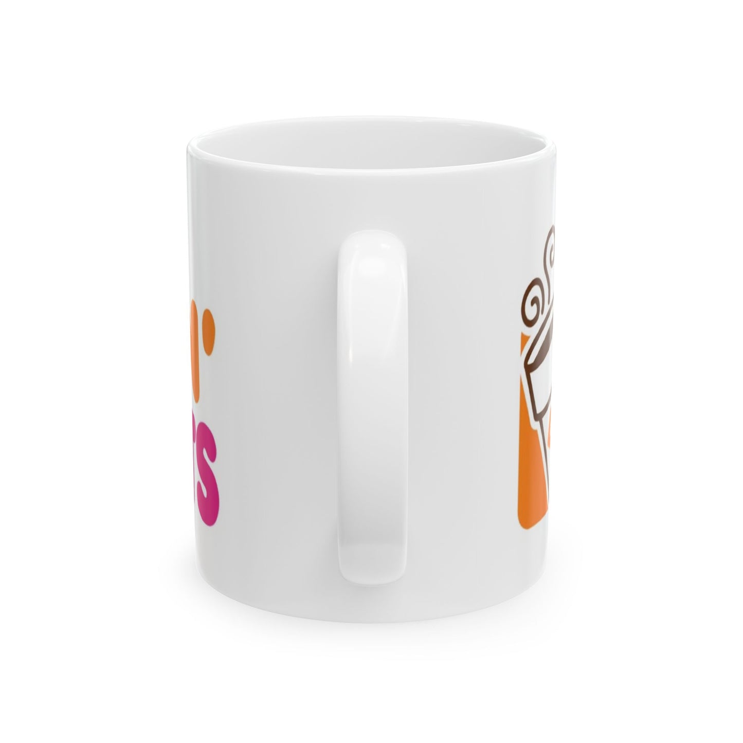 Handle Side Dunkin Deeznuts Ceramic Coffee Mug