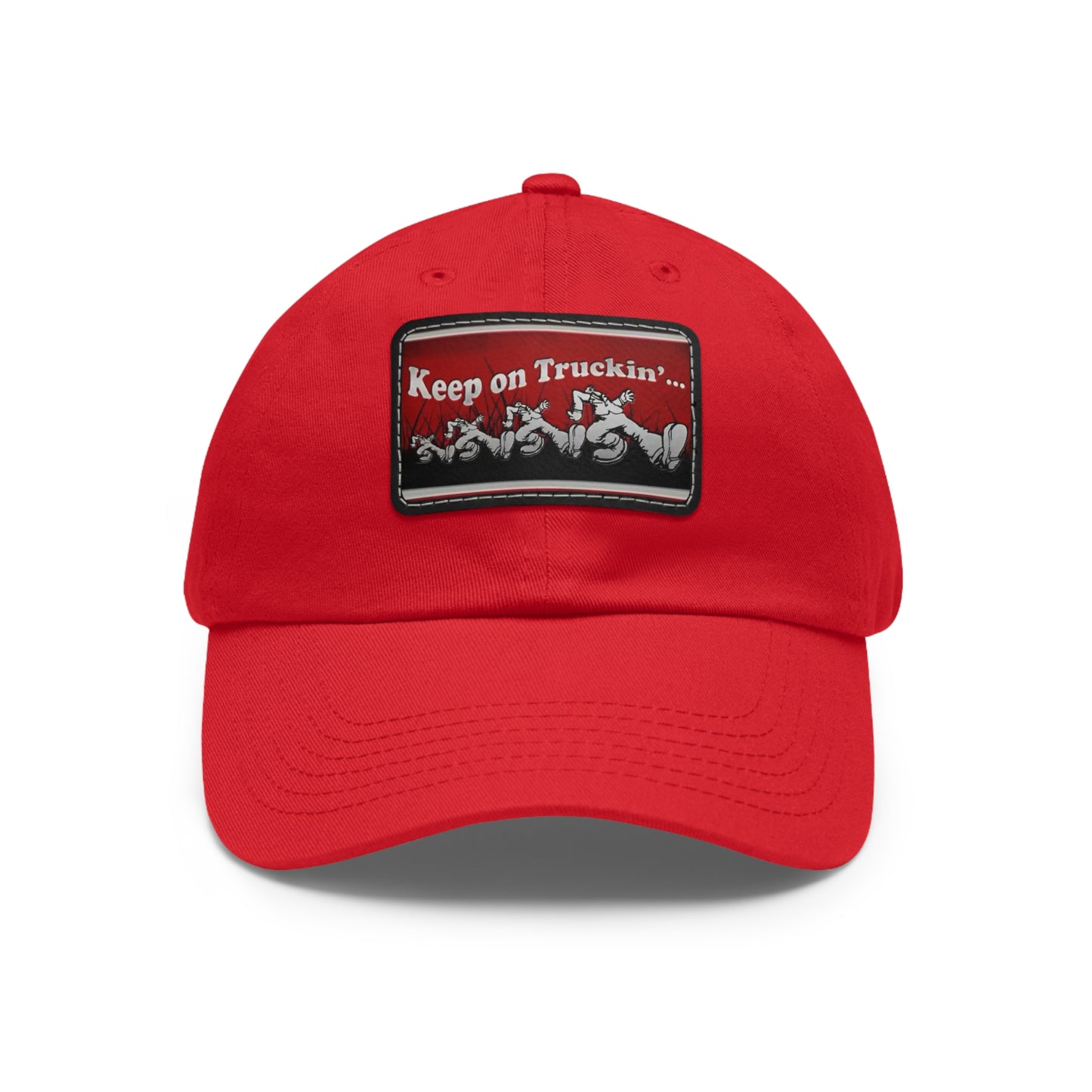 Keep On Trucking Hat with Leather Patch (Rectangle)