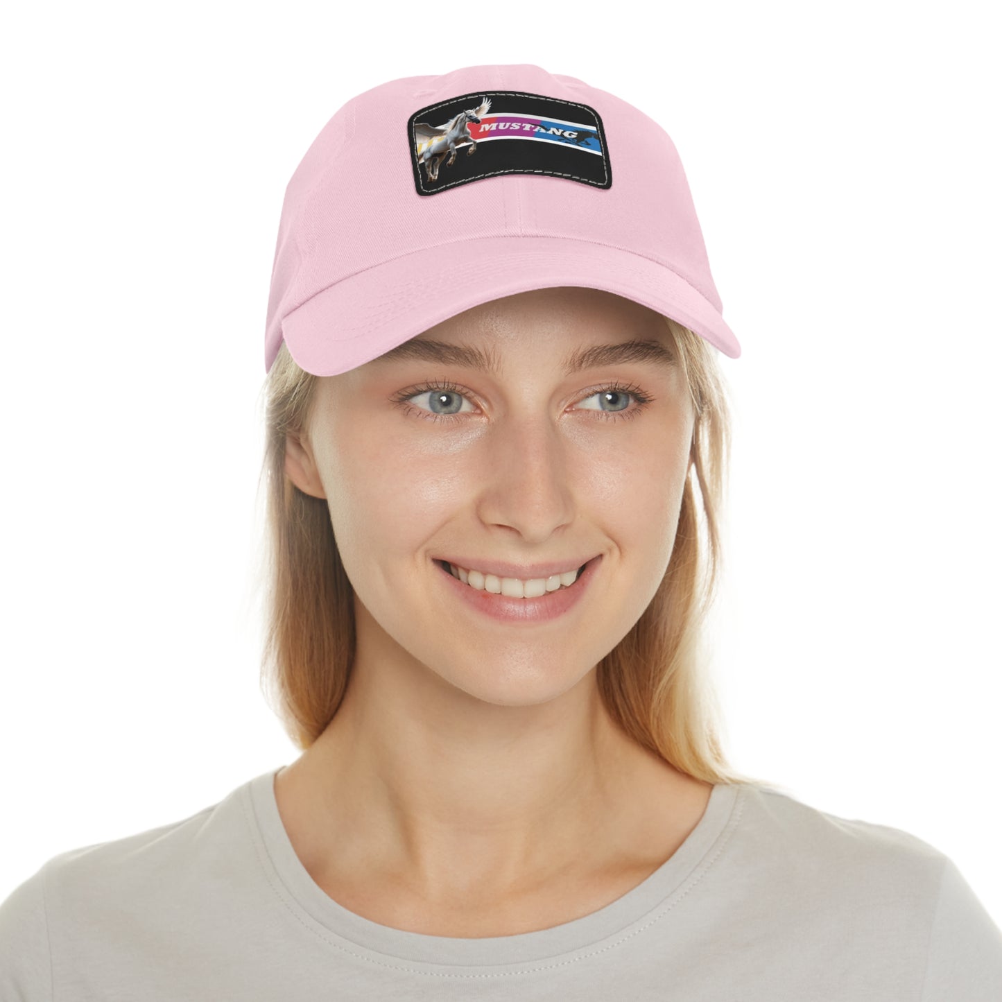 Mustang Pegasus Flying Horse Hat with Leather Patch