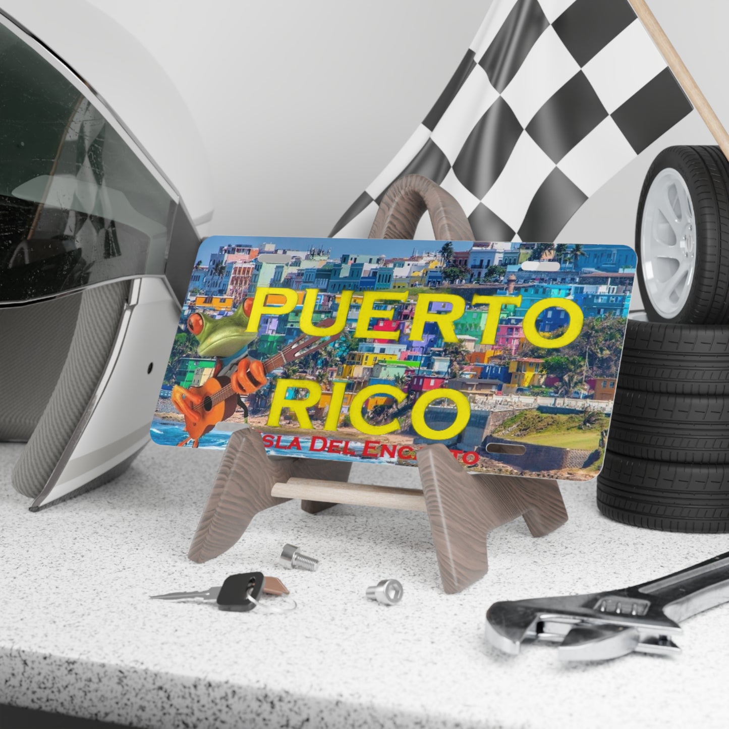 Puerto Rico Musical Frog Vanity License Plate
