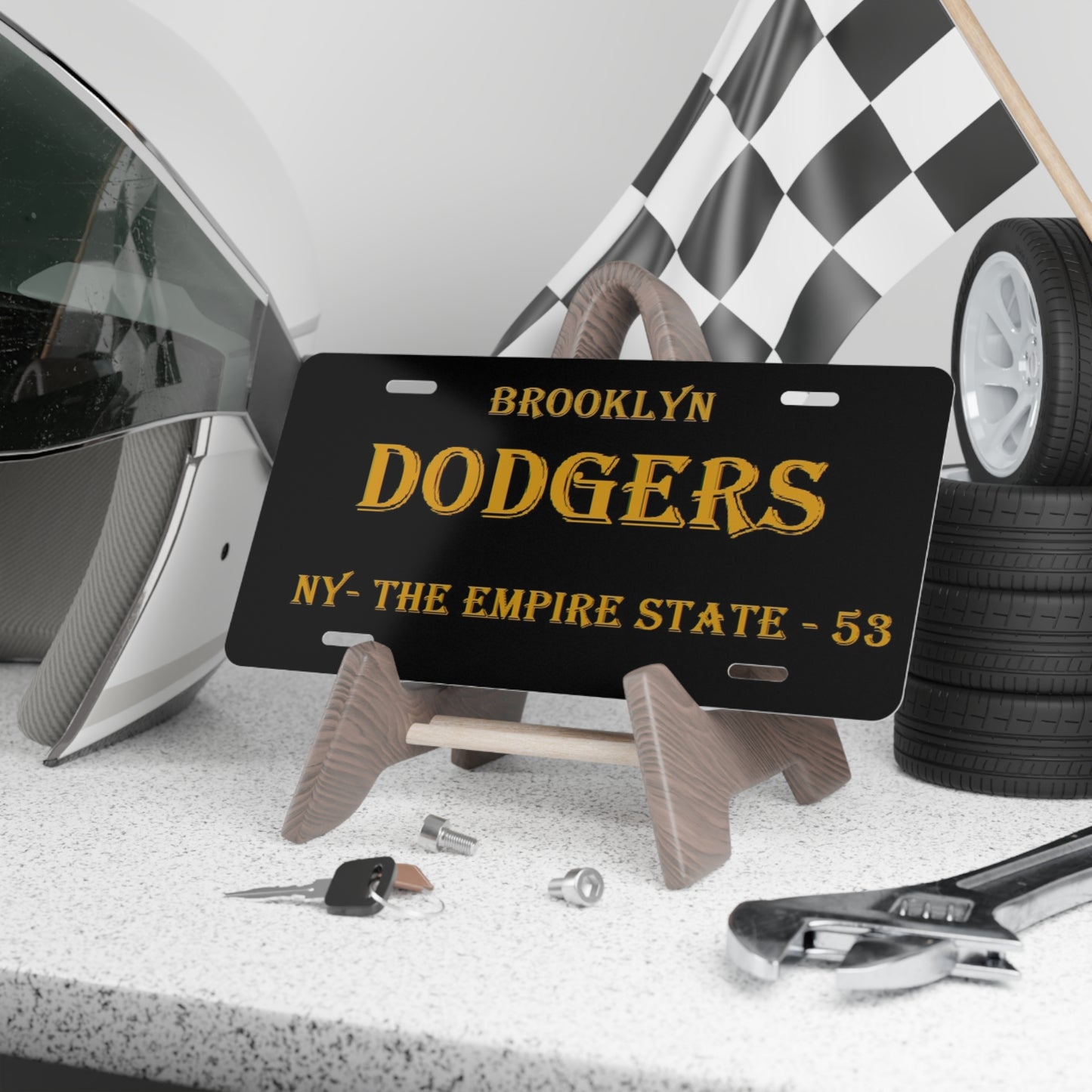 Brooklyn Dodgers Nostalgia Replica Vanity License Plate