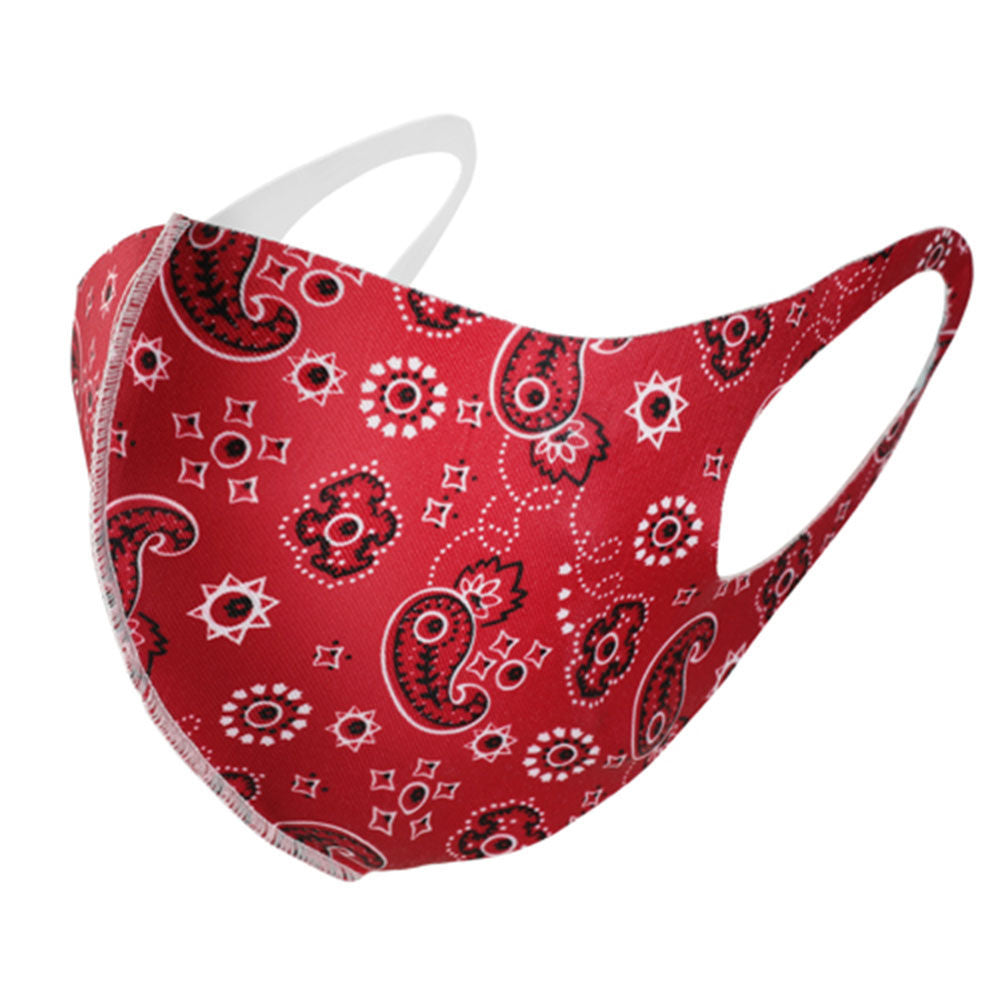 Red Paisley  Bandana Face Masks