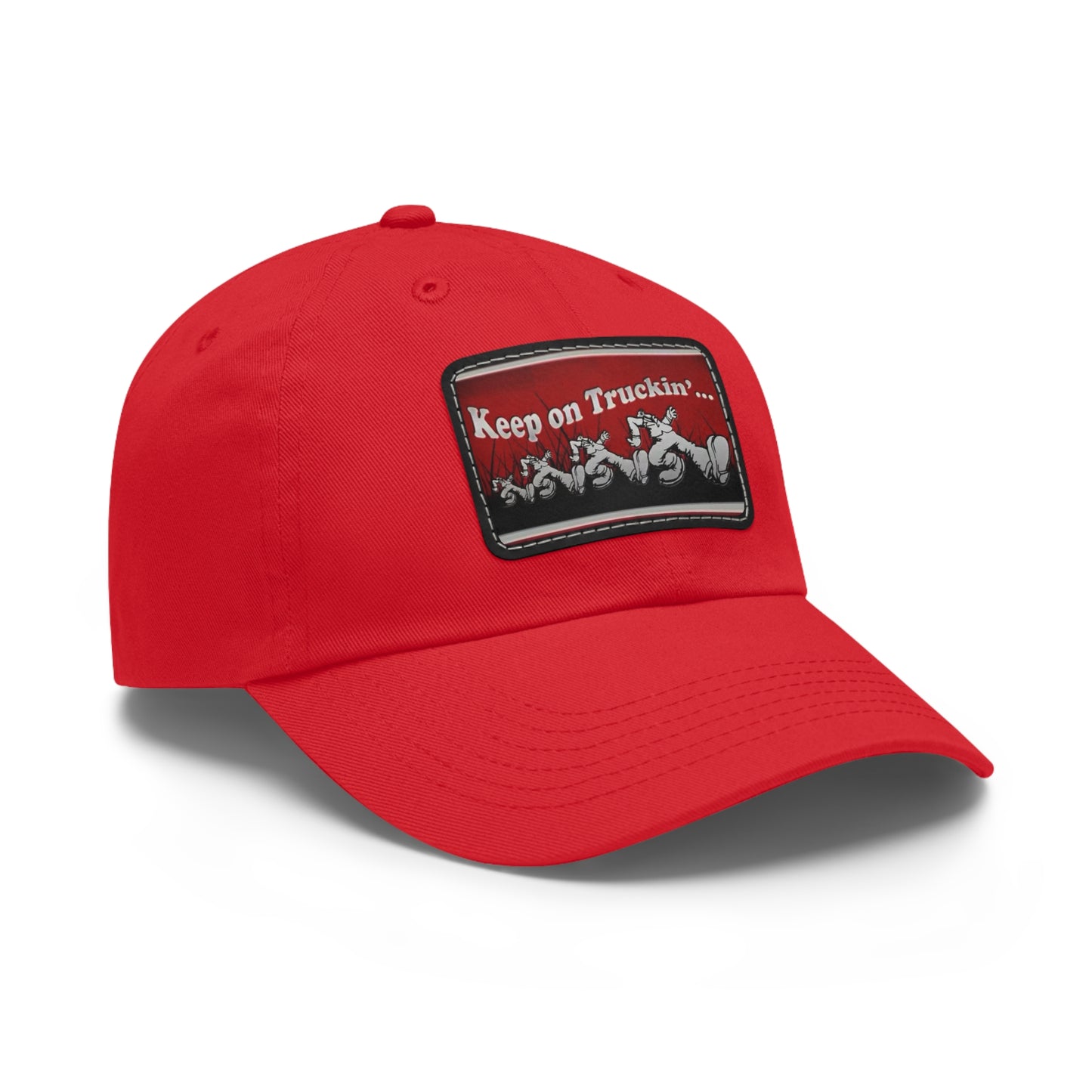 Keep On Trucking Hat with Leather Patch (Rectangle)