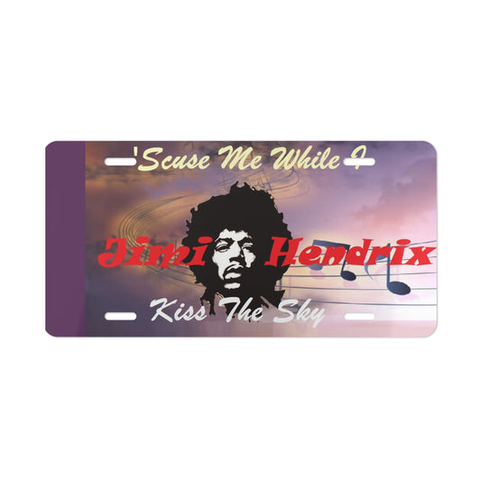 Jimi Hendrix Kiss The Sky Vanity License Plate