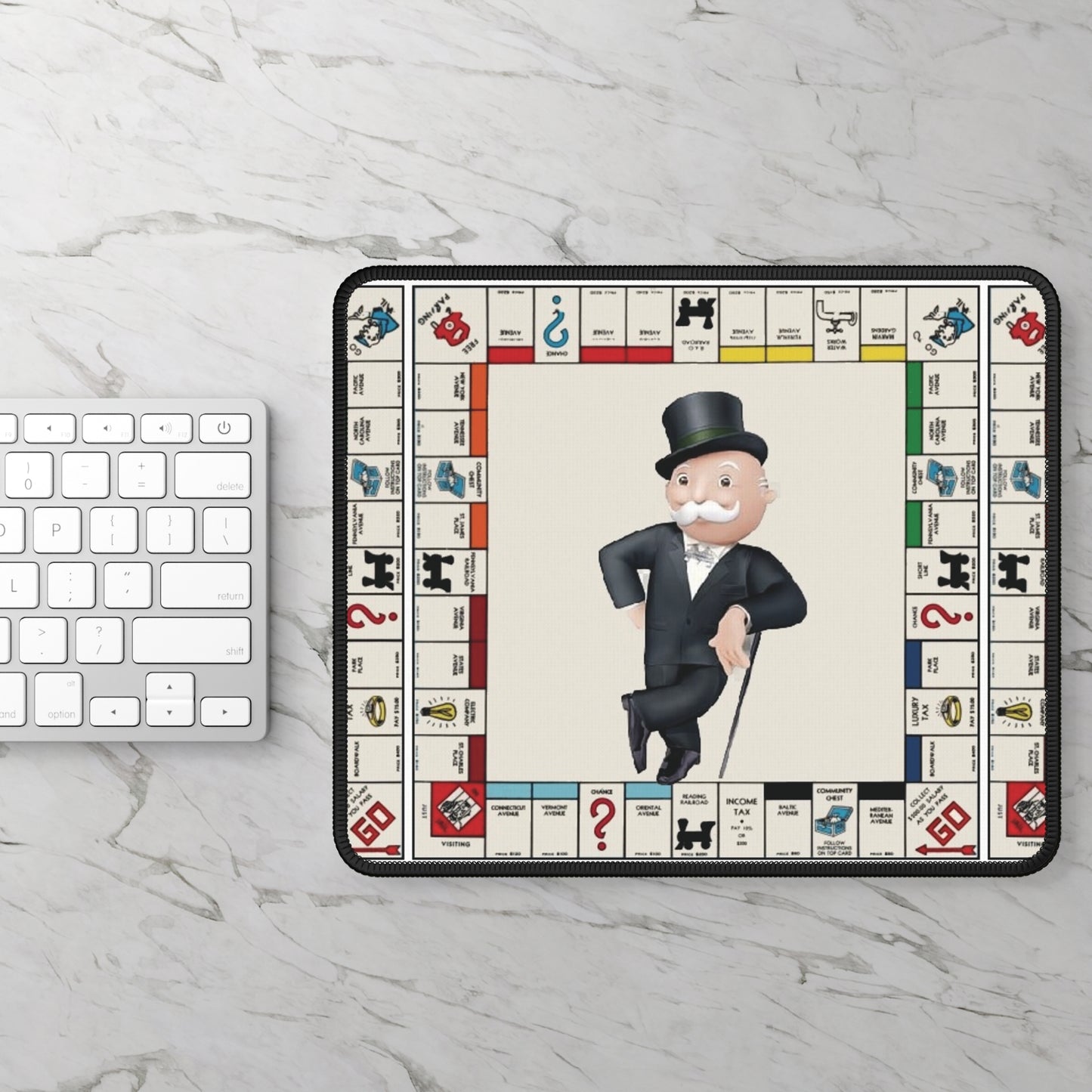 Monopoly Board Icon Gaming Mouse Pad | Classic Mr. Monopoly Design
