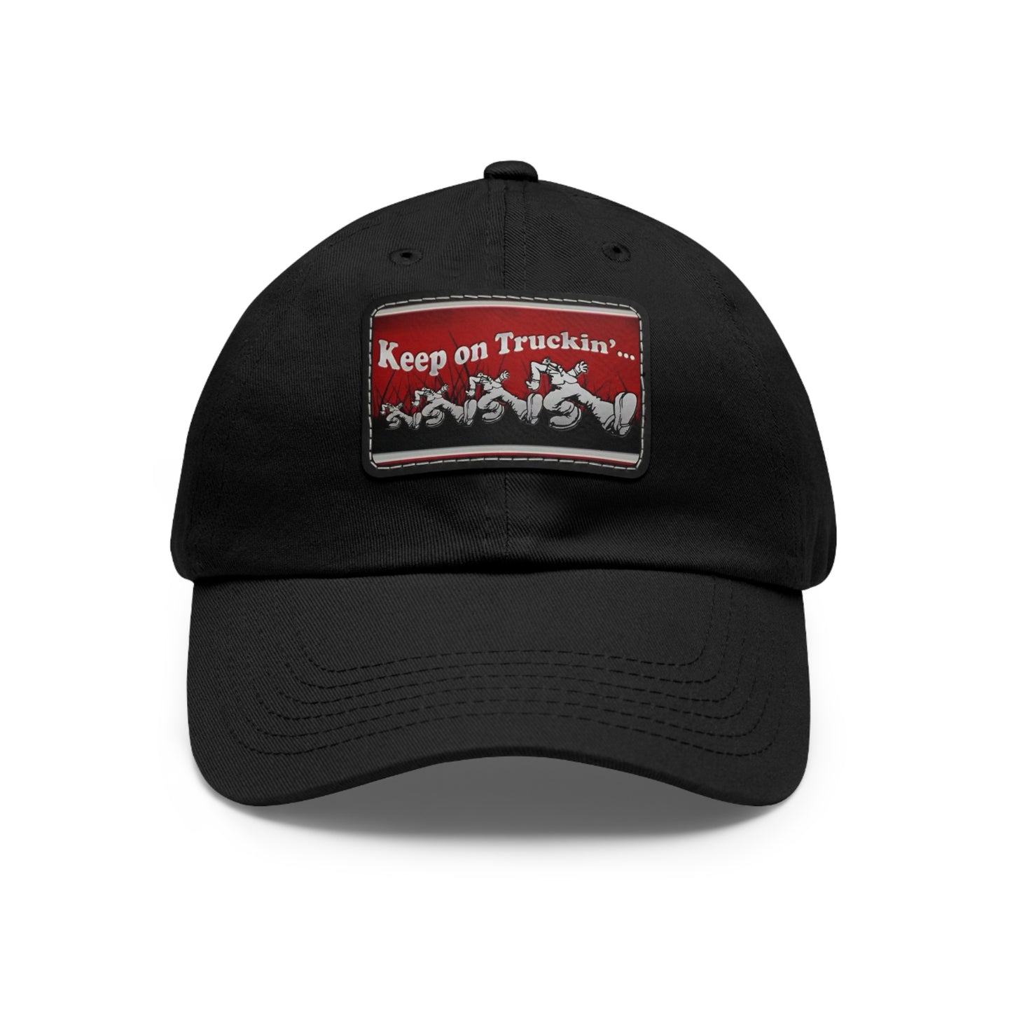 Keep On Trucking Hat with Leather Patch (Rectangle)