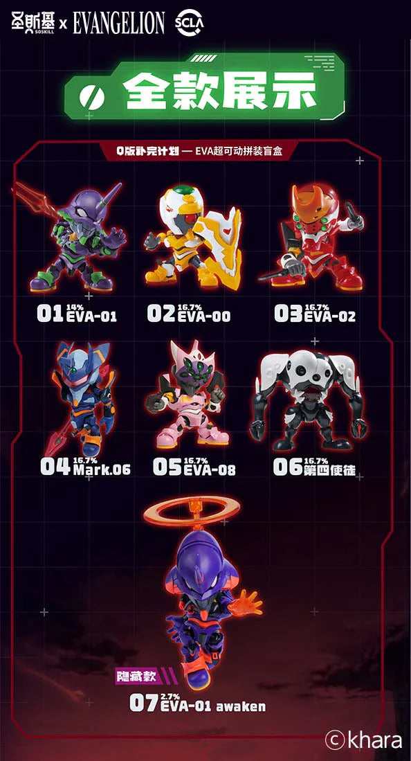 Collection of colorful robot figurines with labels on a dark background