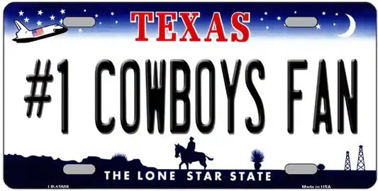 Number One Cowboys Fan License Plate