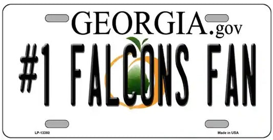 Number One Falcons Fan Novelty Metal License Plate