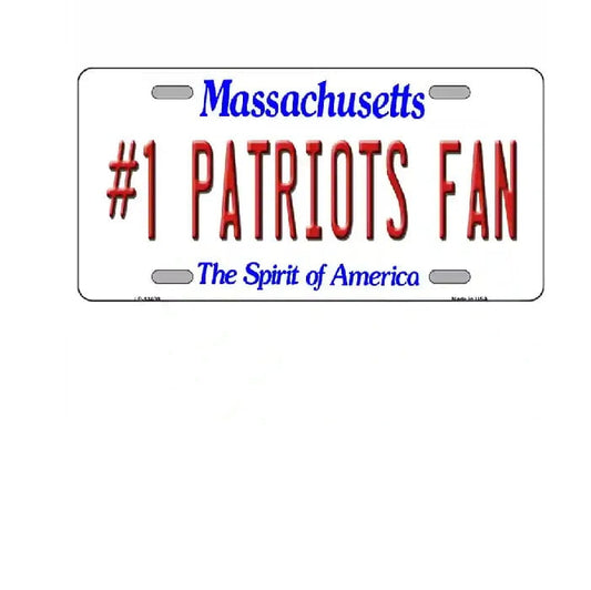 Number One Patriots Fan License Plate