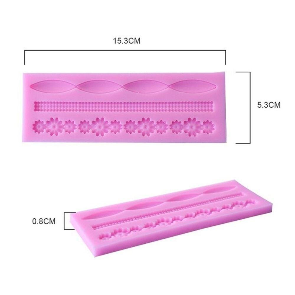 1pcs Cake Fondant Silicone Mold Lace Flower Cake Border Sugarcraft Pastry Mold Bakeware Kitchen Baking Decorating Tool Silicone Fondant Cake Decoration Mould Round Pearls Bubbles Molds Rope Bead Border Mold Chain Mold Gum Pastry Sugar Craft Chocolate Clay