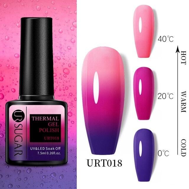 2022 NEW Purple Gel Nail Polish UV Color Changing Gel Nail Polish Stylish Three Layer Effect For Womens
