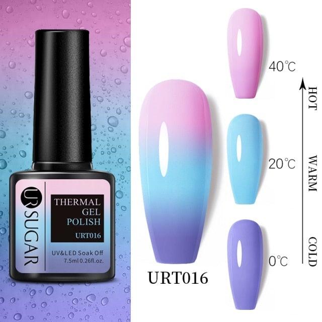 2022 NEW Purple Gel Nail Polish UV Color Changing Gel Nail Polish Stylish Three Layer Effect For Womens