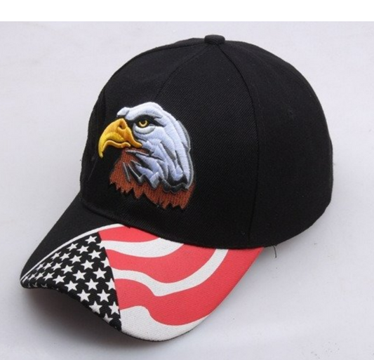 Eagle series embroidered baseball cap-Black