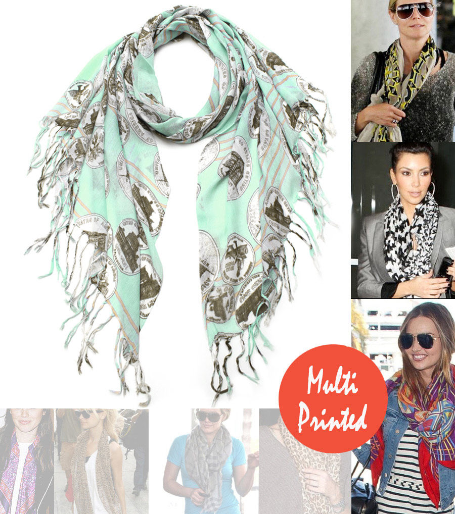 Historical Coin Print Scarf